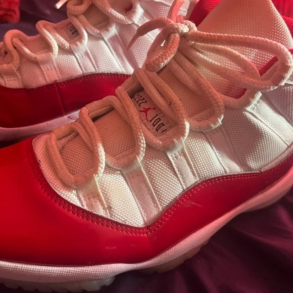 Jordan Red and White Sneakers